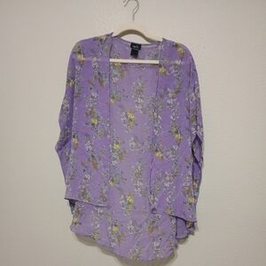 Rue21 Purple Floral Blouse